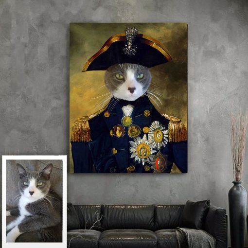 Royal Admiral Renaissance Custom Pet Art Canvas